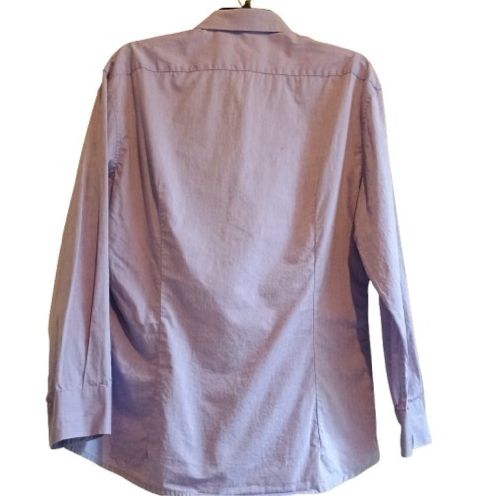 DKNY Slim Fit Natural Stretch‎ Light Purple Men's Long Sleeve Shirt - Picture 2 of 10